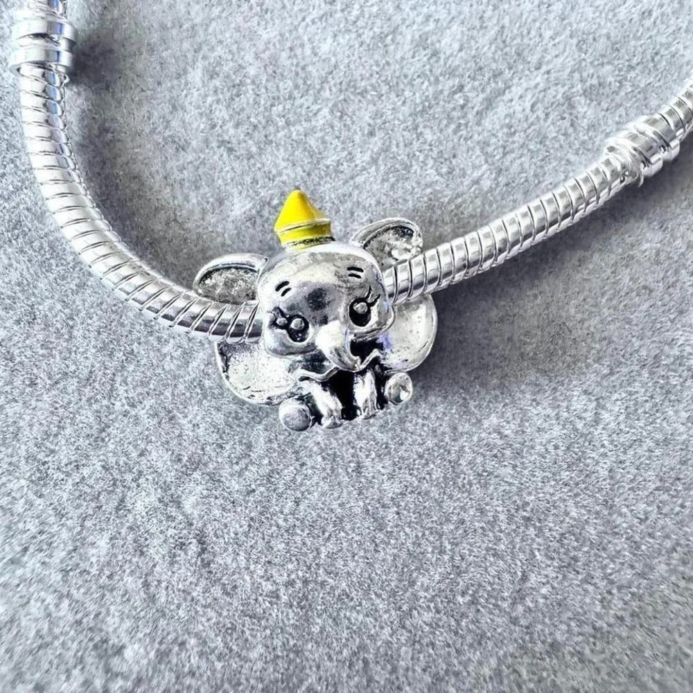 Silver Dumbo Elephant Bead Charm fits PANDORA - Picture 4 of 8